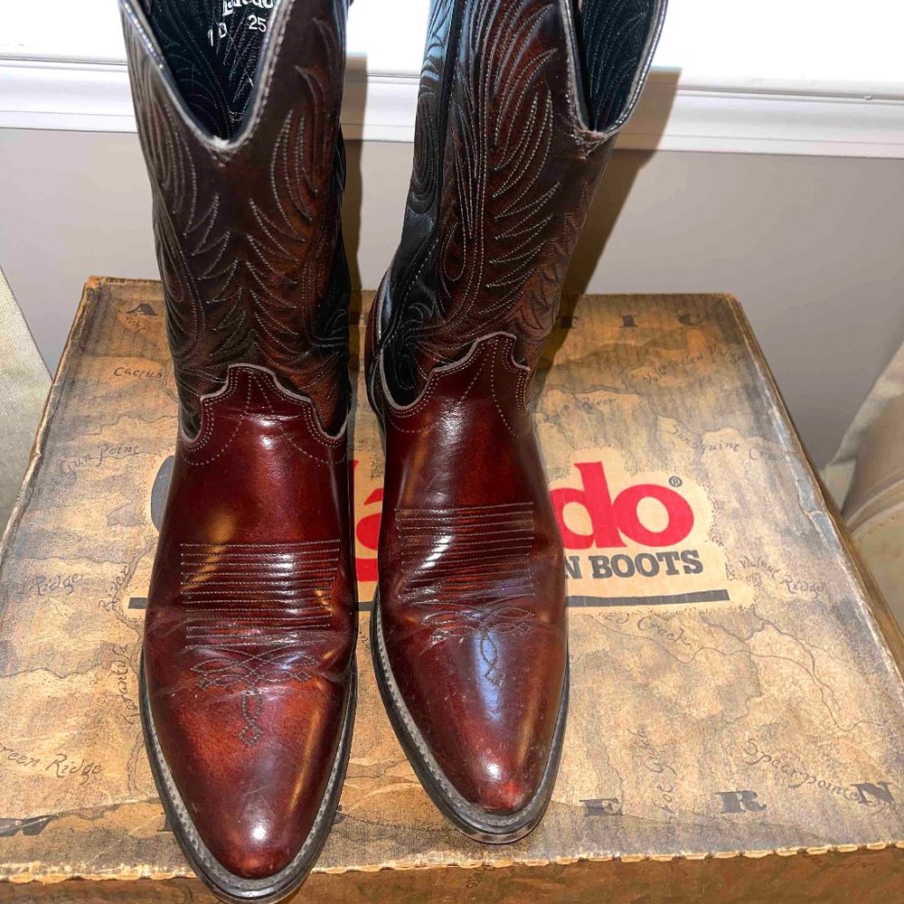 Laredo Cowboy Boots Maroon 7D
